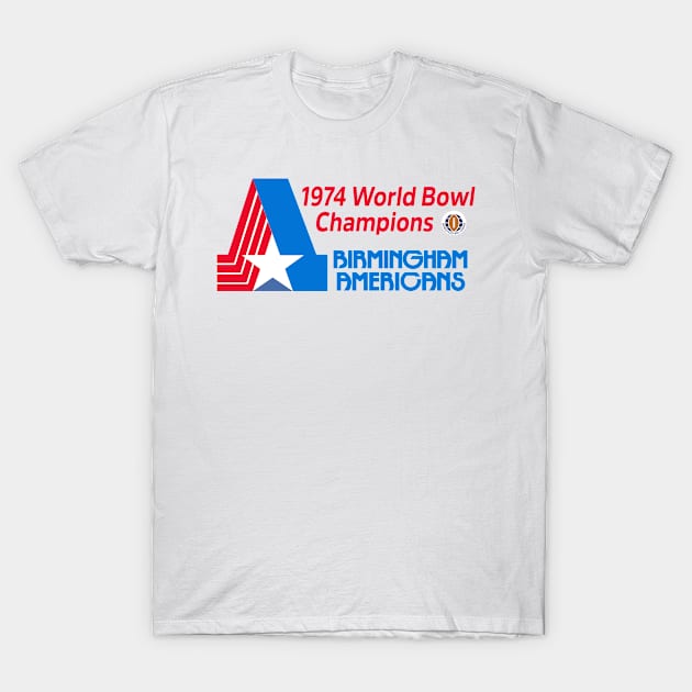 Birmingham Americans World Bowl Champions T-Shirt by Tee Arcade